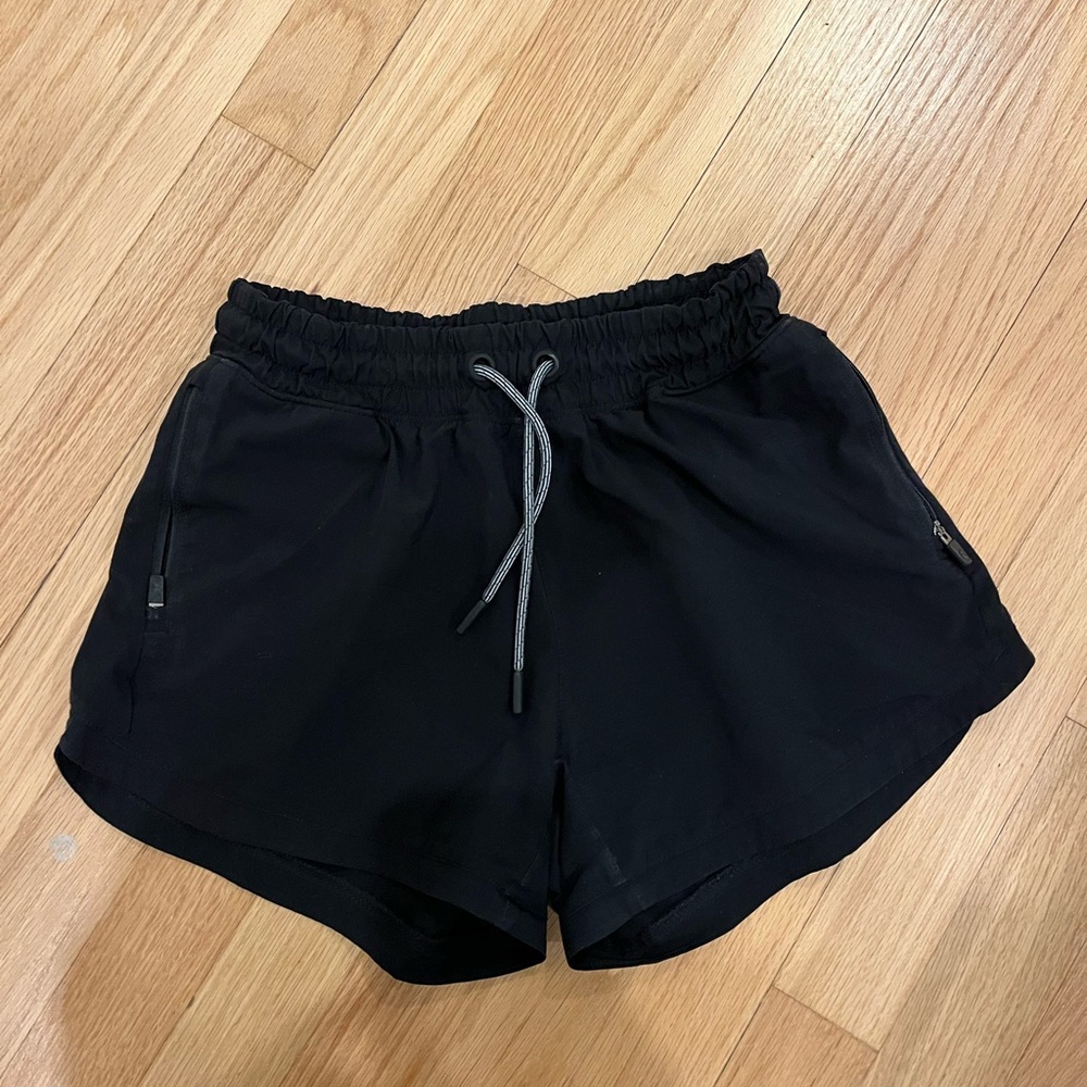 Athleta Black Athletic Shorts with Elastic Waistband